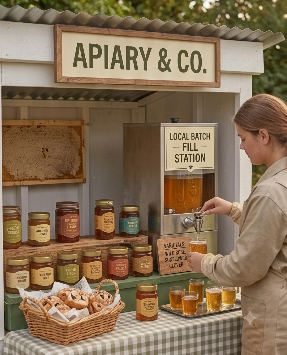 Golden raw honey